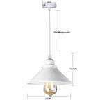 Retro Industrial Black Cone Pendant Light with Brass Fitting for Kitchen