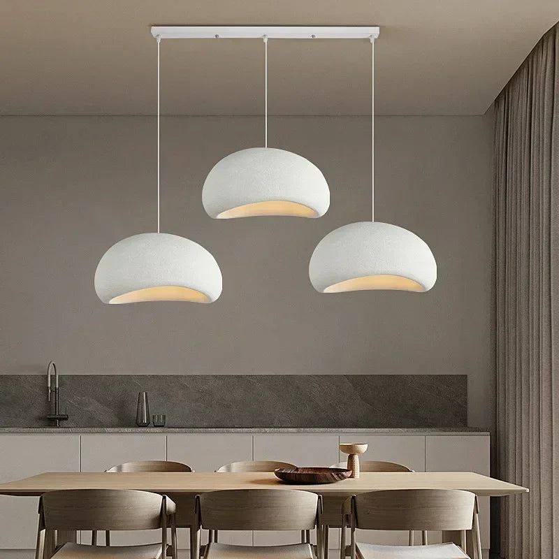 Minimalist White Resin Pendant Light for Dining Room