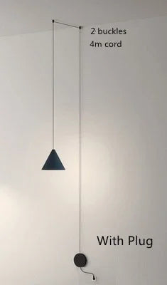 Lámpara colgante cónica de hierro minimalista para comedor