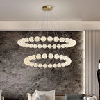 Modern Glass Globe Pendant Light for Dining Room