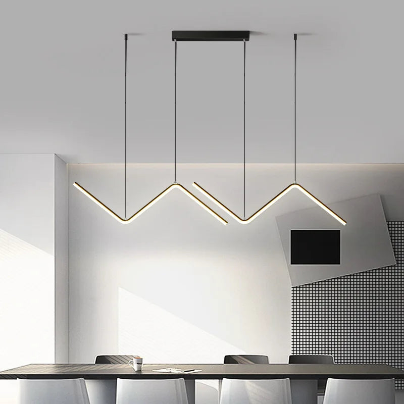 Minimalist Aluminum Pendant Light - Nordic Wave Design