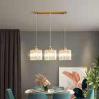 Lámpara Colgante Nórdica de Cristal - 3 Luces