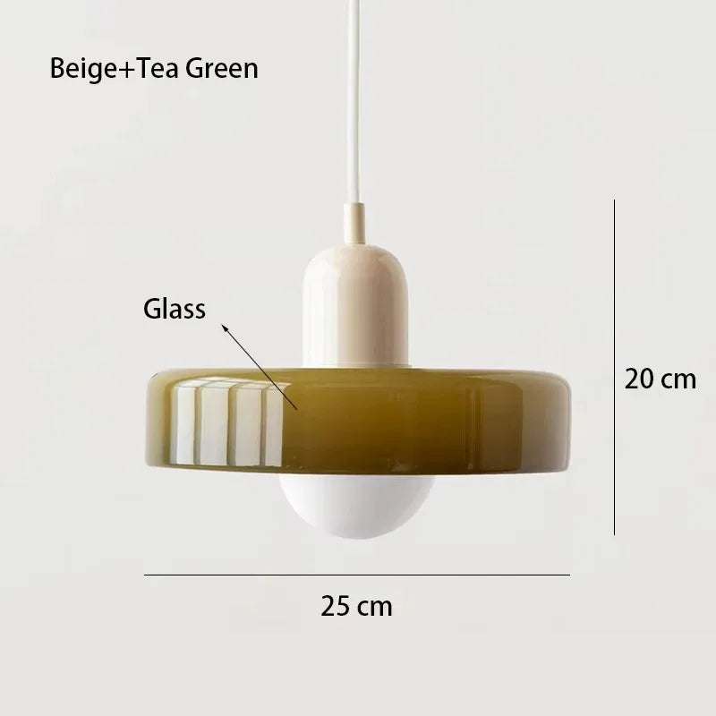 Nordic Retro Glass Pendant Light for Dining Room