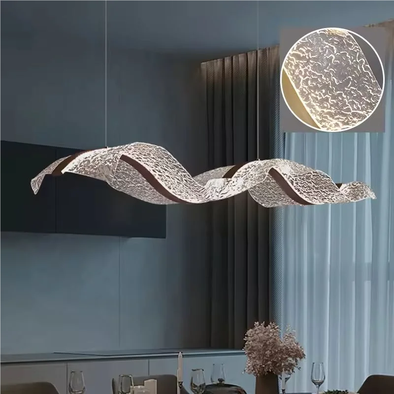 Lámpara colgante LED de onda nórdica para comedor