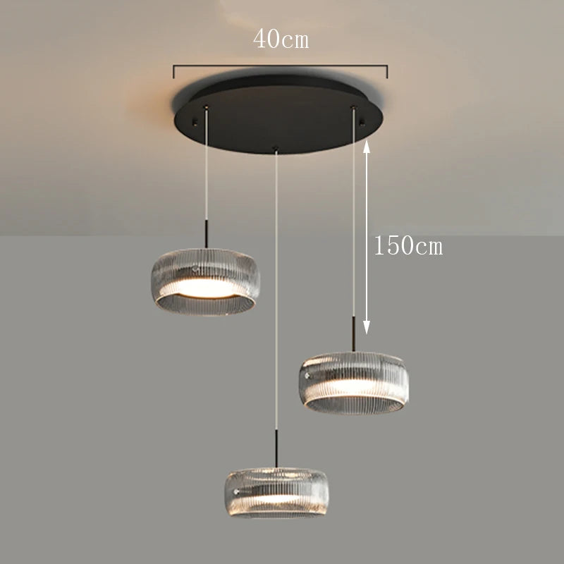 Minimalist Glass Pendant Light for Dining Room