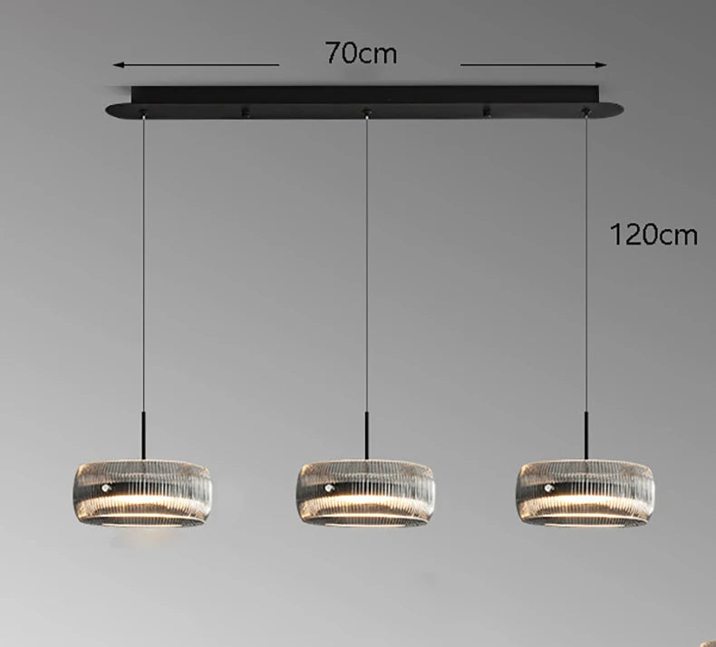 Lámpara Colgante Minimalista de Cristal para Comedor