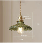 Retro Colored Glass Pendant Light Collection with Brass Fitting for Cafe