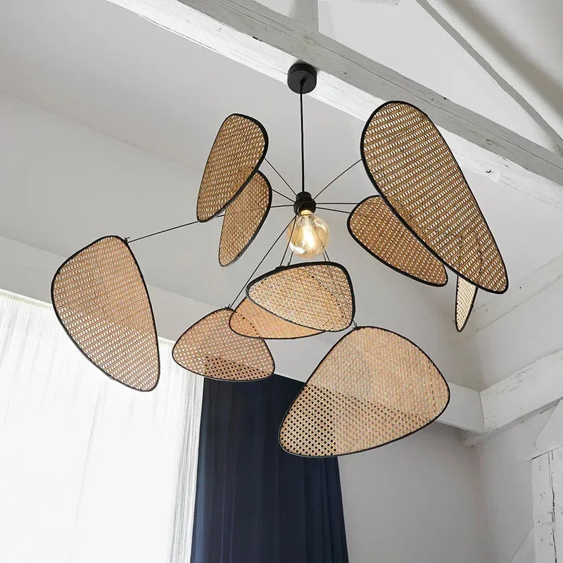 Bohemian Rattan Pendant Light for Living Room