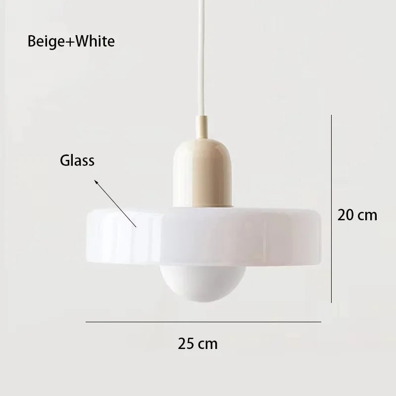 Nordic Retro Glass Pendant Light for Dining Room