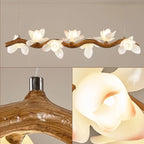 Modern Tree Branch Iron Chandelier with LED Lotus