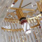 Modern Luxury Stairs Large Crystal Chandeliers Hanging Lamp Villa Hotel Lobby Loft Living Room Decor Rotating Long Pendant Light
