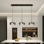 Colgante de cristal minimalista con control remoto