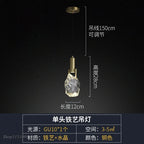 Crystal Glass Pendant Light for Bedroom & Dining