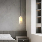 Luxury Spanish Marble Dome Pendant Light with Brass Fitting for Bedside