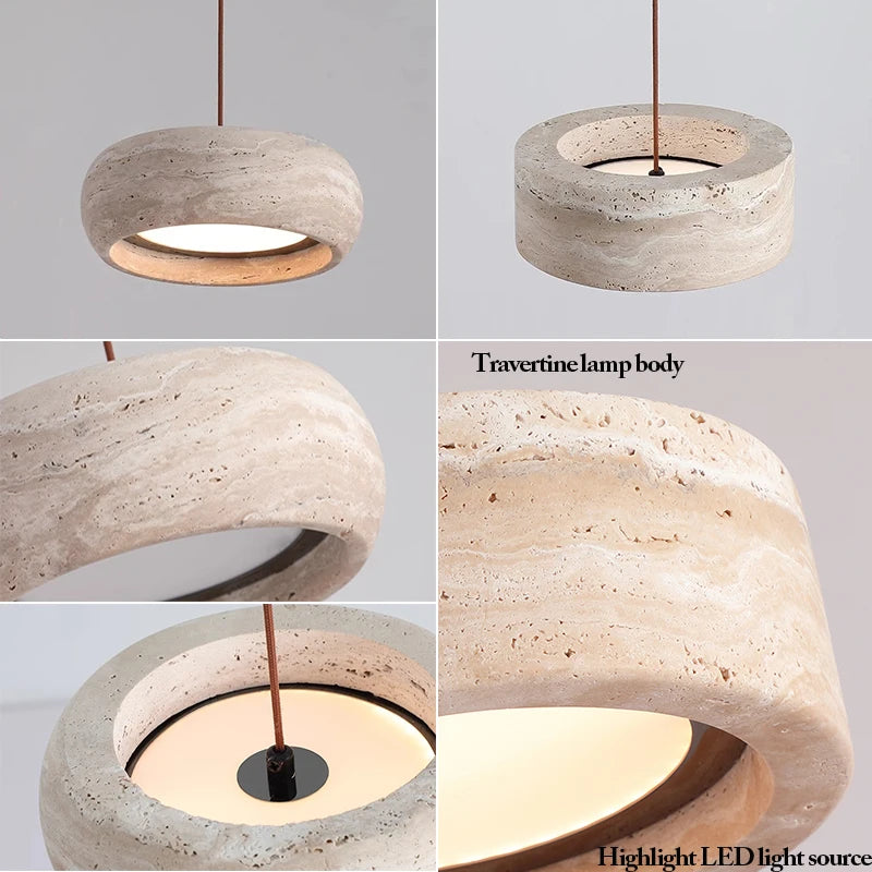 Nordic Travertine Pendant Light for Dining Room