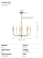Modern Minimalist Iron Chandelier Hanging Lamp