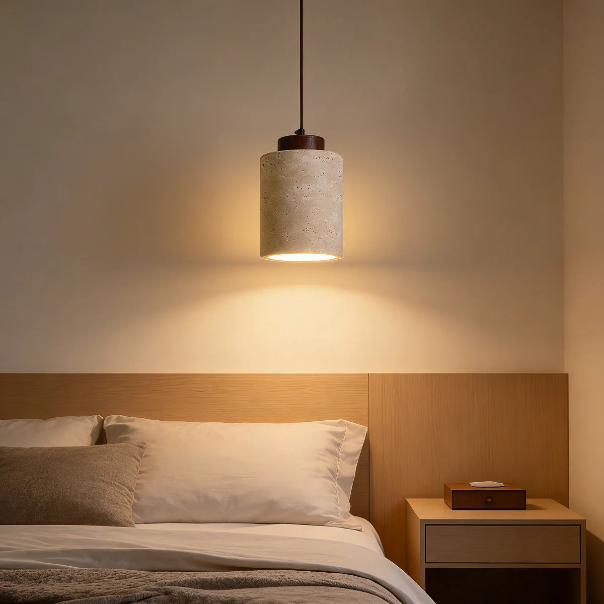 Japanese style Chandelier High Quality Stone Pendant Light Travertine Suspension Ceiling LED Hanging Lamp Kithcen Island Living
