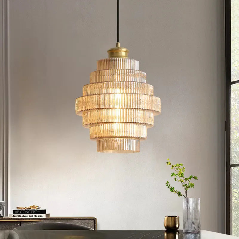 Lámpara colgante de cristal nórdico para comedor
