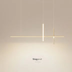 Minimalist Linear Iron Pendant Light for Dining Room