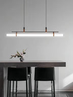 Nordic Brass Pendant Light with Leather Accents