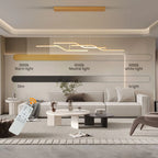 Minimalist Gold Linear Pendant Light for Dining