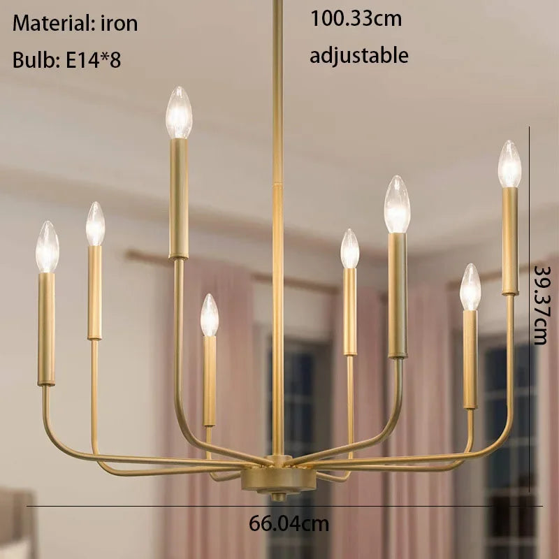 Lámpara colgante LED moderna de hierro con forma de rama