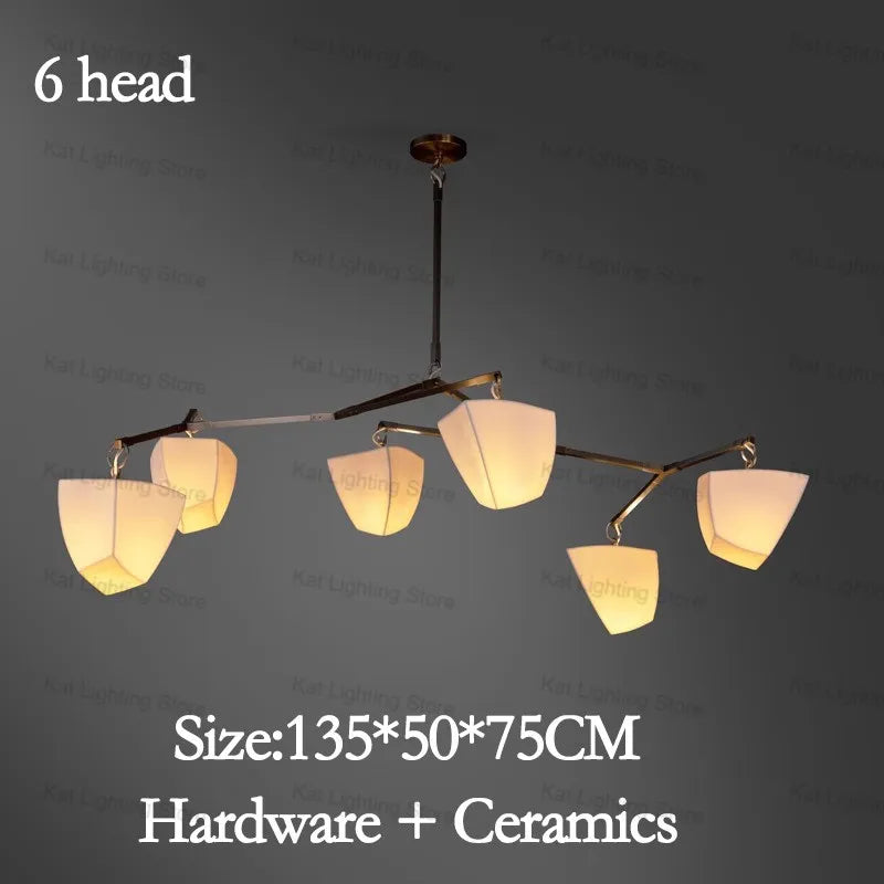 Minimalist White Ceramic Pendant Light Dimmable