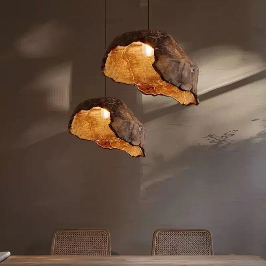Wabi Sabi Dried Lotus Pendant Light Zen Retro