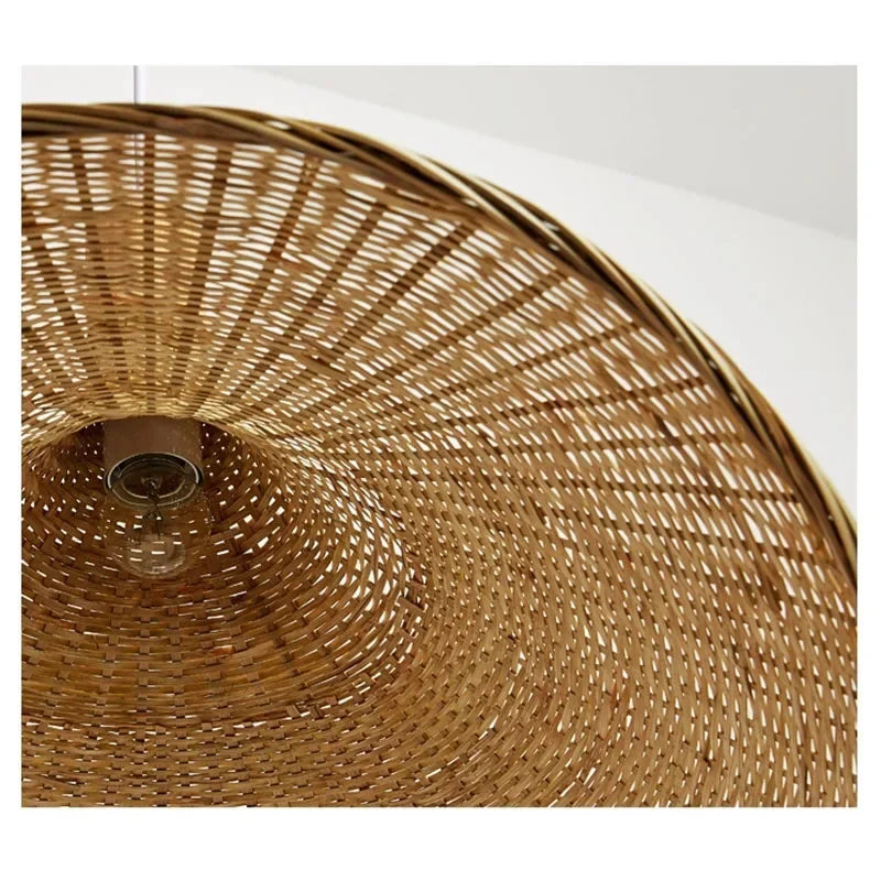 Bamboo Rattan Woven Pendant Light Chandelier