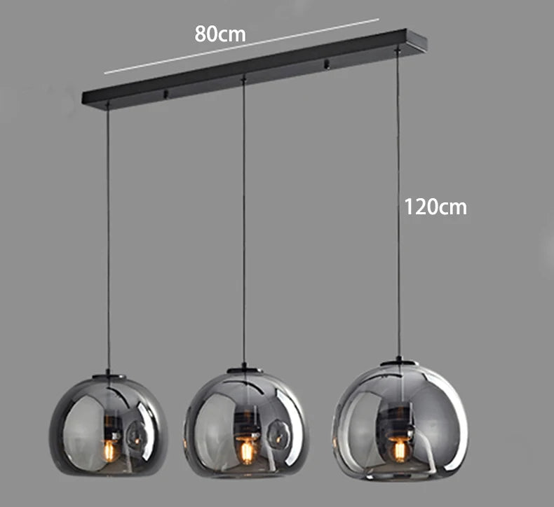 Modern Glass Pendant Light for Dining Room
