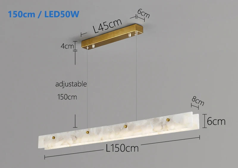 Minimalist Marble Pendant Light for Dining Room