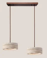 Minimalist Travertine Pendant Light for Dining Room