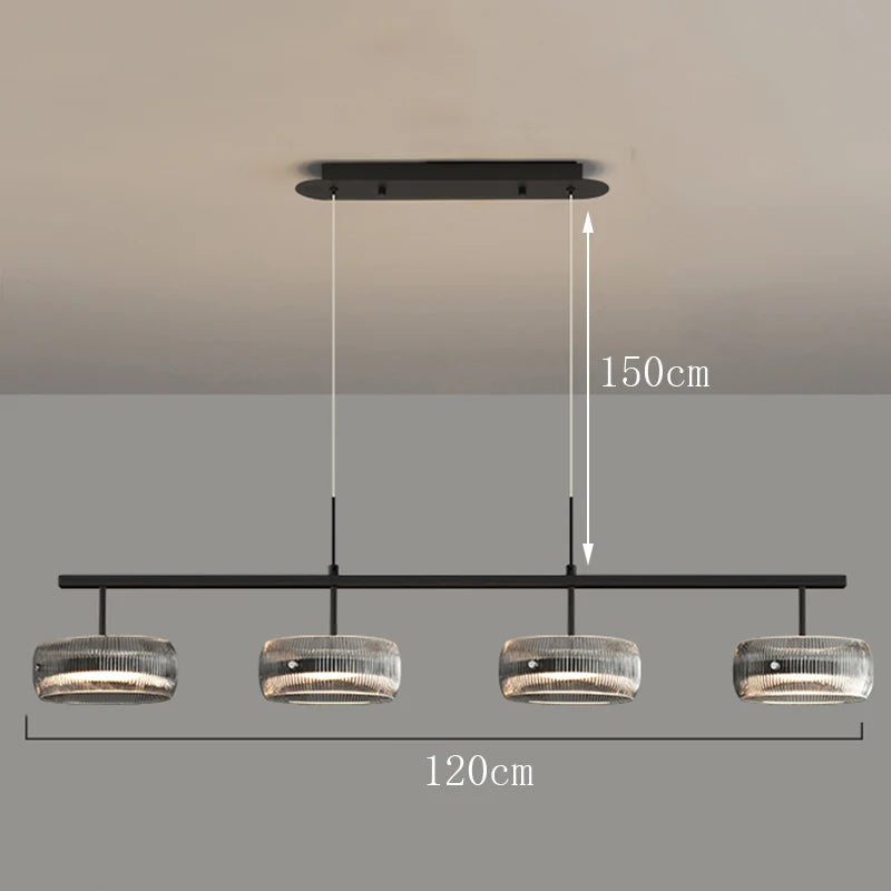 Lámpara Colgante Minimalista de Cristal para Comedor