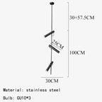Lámpara Colgante Minimalista de Hierro con Focos Ajustables