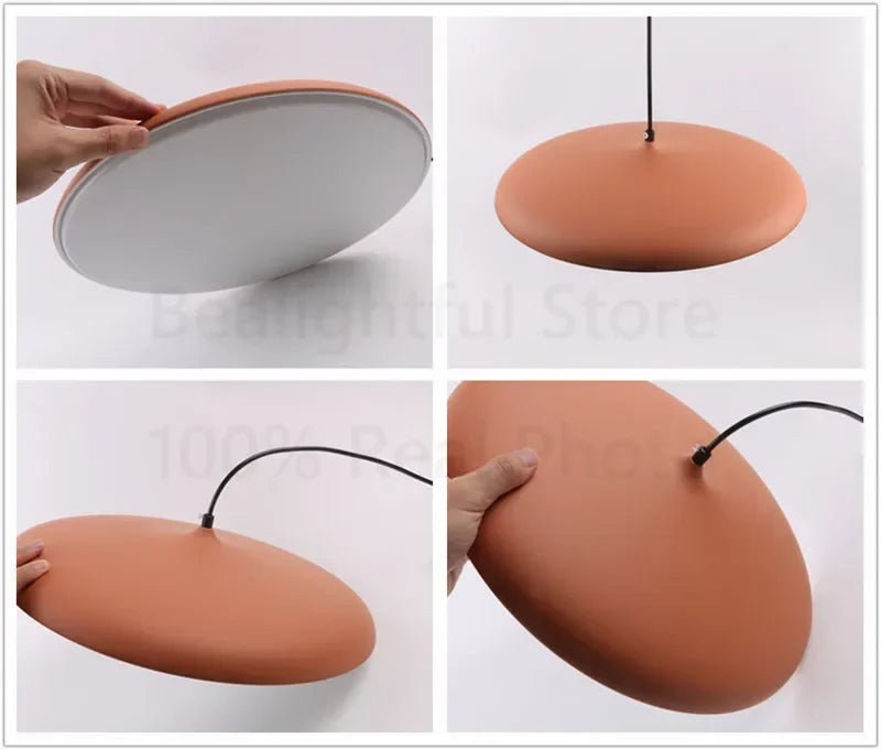 Modern UFO Disc LED Pendant Light in Eight Colors for Dining Table