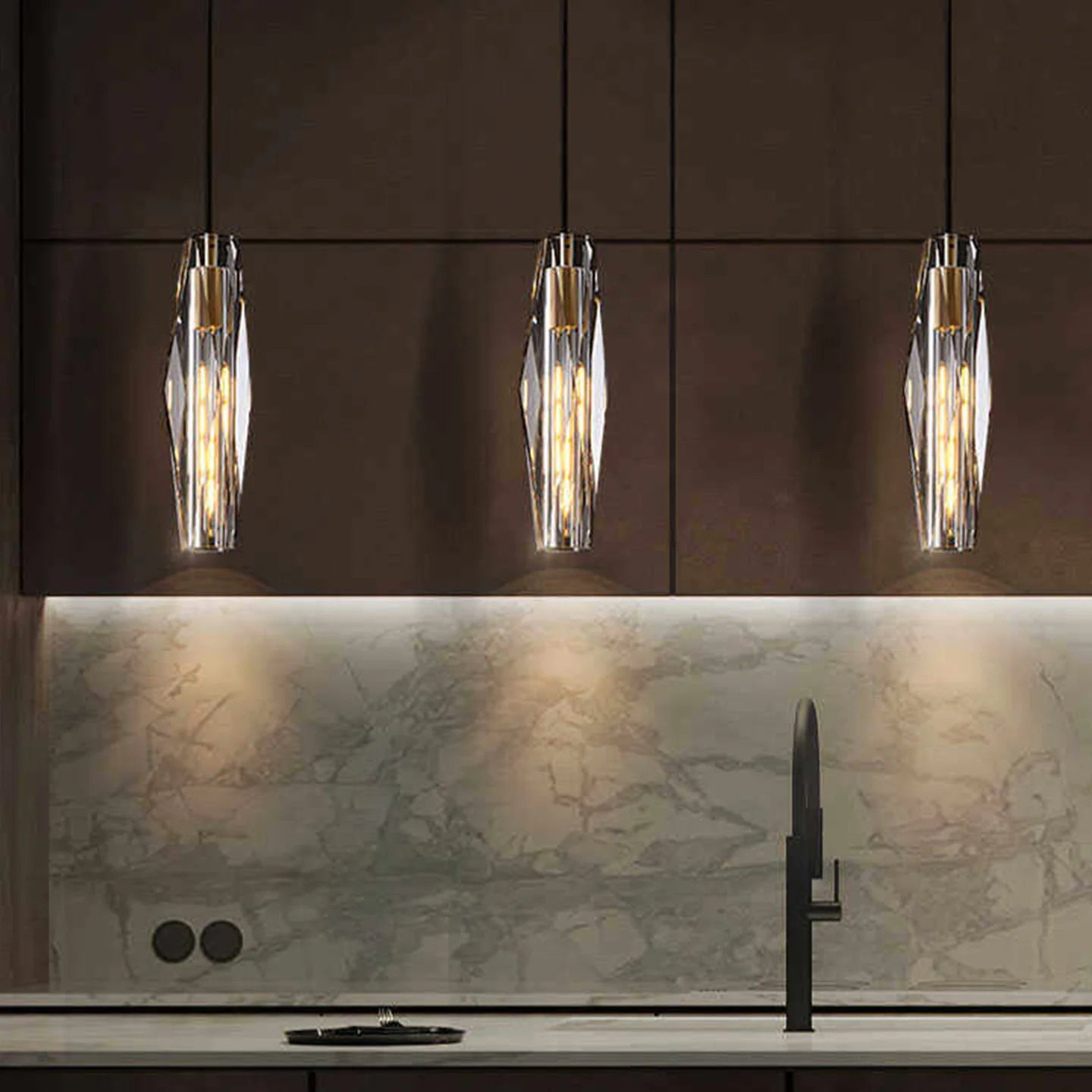 Luxury Crystal Glass Pendant Light for Dining Room
