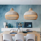 Bohemian Rattan Pendant Light for Dining Room