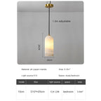 Luxury Spanish Marble Dome Pendant Light with Brass Fitting for Bedside