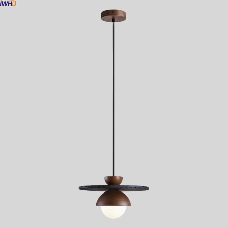 Wabi Sabi Wood Pendant Light for Bedroom