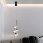 Lámpara colgante LED espiral nórdica para dormitorio