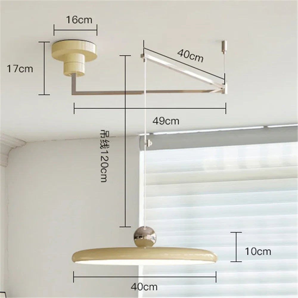 Lámpara Colgante Nórdica de Brazo Plegable para Comedor