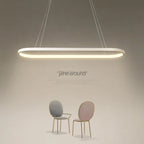 Lámpara colgante LED minimalista con diseño de tira ovalada