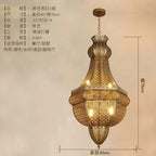 Moroccan Carved Brass Lantern Pendant Light for Restaurant and Hallway
