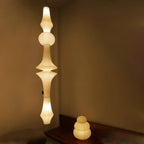 Wabi Sabi Rice Paper Style Totem Pendant Light for Staircase and Living Room