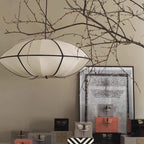 Nordic Fabric Pendant Light with Iron Frame