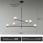 Minimalist Iron Glass Pendant Light for Living Room