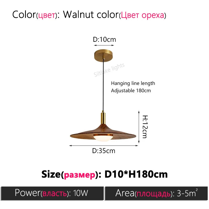 Nordic Wood Pendant Light for Dining Room