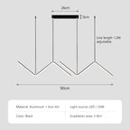 Lámpara Colgante Minimalista de Aluminio - Diseño Nórdico Ondulado