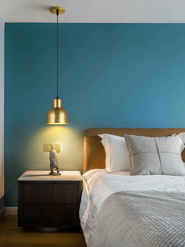 Minimalist Brass Pendant Light for Bedroom