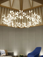 Lámpara de araña colgante de anillo de acero inoxidable moderna